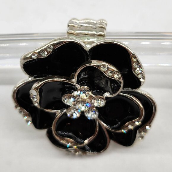 BFD- Beaded & Rhinestone Floral Ring - Picture 4 of 9